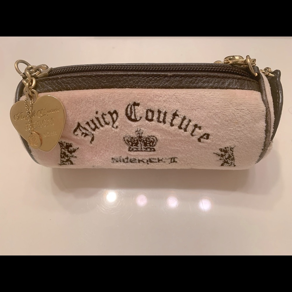 Vintage Juicy Couture pink mini barrel bag with charms